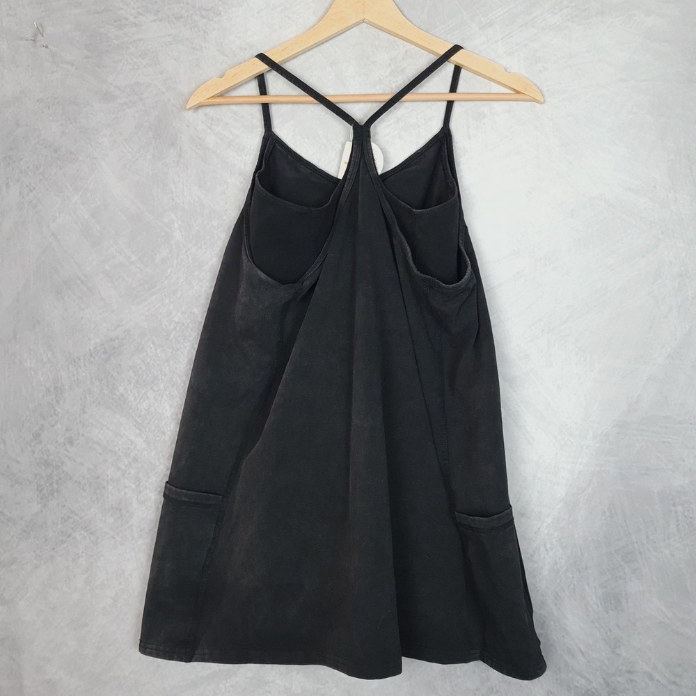 OFFLINE By Aerie Romper Womens XS Black V Neck Strappy Jersey Pockets One Piece - Picture 8 of 16